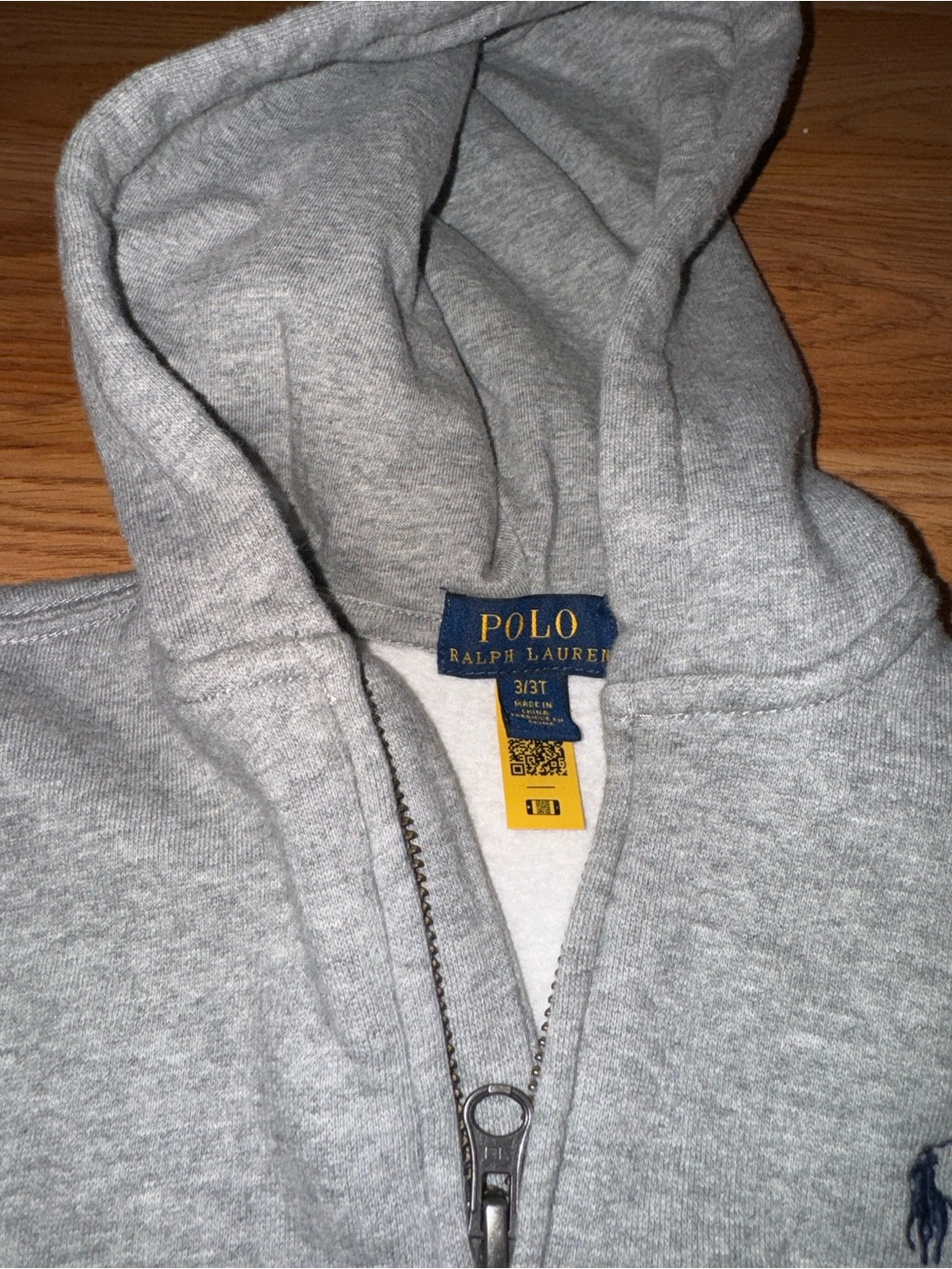 Polo by Ralph Lauren Gray Kids Hooded Puffer Jacket